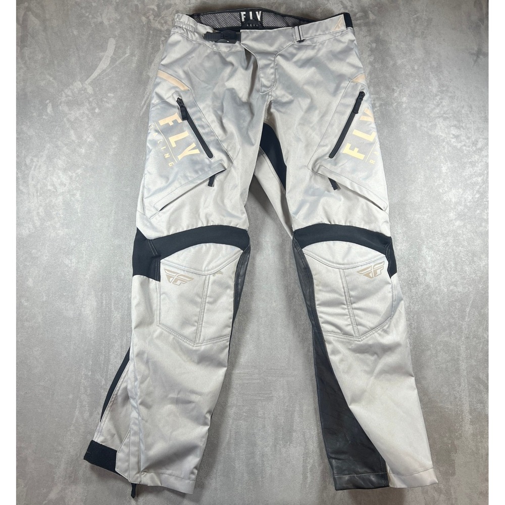 Fly Racing Patrol Mens Gray Black Motocross MX Off-Road Riding Pants Size 36